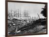 Sailing Ships Docked at Calcutta-null-Framed Photographic Print