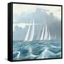 Sailing Ships II-Rick Novak-Framed Stretched Canvas