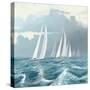 Sailing Ships II-Rick Novak-Stretched Canvas
