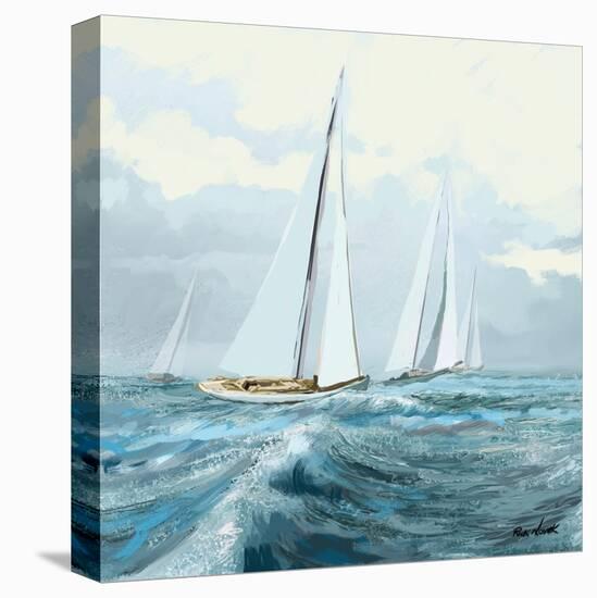 Sailing Ships III-Rick Novak-Stretched Canvas