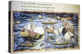 Sailing Ships, Illustration for Aeneid-null-Stretched Canvas