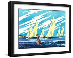 Sailing Ships - Jack & Jill-Wilmer H. Wickham-Framed Premium Giclee Print