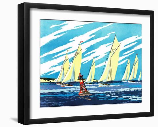 Sailing Ships - Jack & Jill-Wilmer H. Wickham-Framed Giclee Print