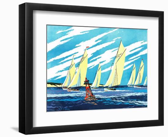 Sailing Ships - Jack & Jill-Wilmer H. Wickham-Framed Premium Giclee Print
