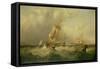 Sailing Ships Off the Coast at Tynemouth-Henry Redmore-Framed Stretched Canvas