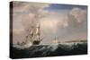 Sailing Ships Off the New England Coast, C.1855-Fitz Henry Lane-Stretched Canvas