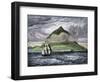 Sailing Ships Passing the Peak of Tenerife, or Teyde, Canary Islands, 1800s-null-Framed Giclee Print