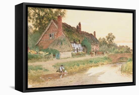 Sailing the Boat-Arthur Claude Strachan-Framed Stretched Canvas