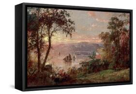 Sailing (The Hudson at Tappan Zee), 1883-Jasper Francis Cropsey-Framed Stretched Canvas