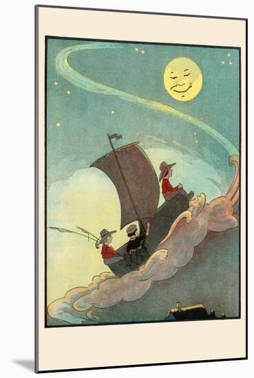 Sailing the Wooden Shoe by Moonlight-Eugene Field-Mounted Art Print