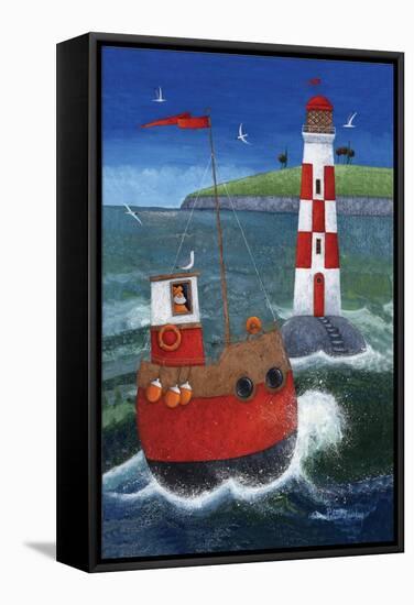 Sailing to the Lighthouse-Peter Adderley-Framed Stretched Canvas