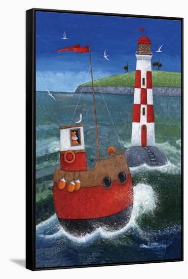 Sailing to the Lighthouse-Peter Adderley-Framed Stretched Canvas