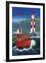 Sailing to the Lighthouse-Peter Adderley-Framed Premium Giclee Print