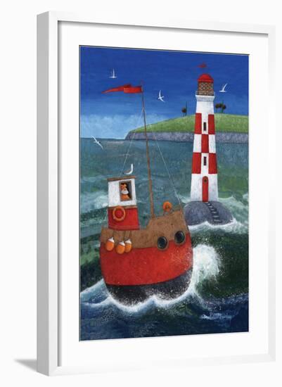 Sailing to the Lighthouse-Peter Adderley-Framed Art Print