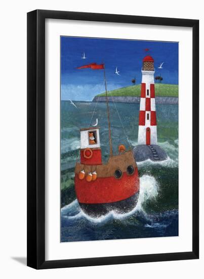 Sailing to the Lighthouse-Peter Adderley-Framed Art Print