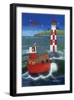 Sailing to the Lighthouse-Peter Adderley-Framed Art Print