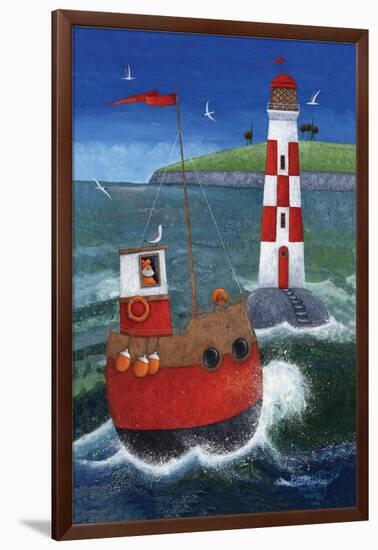 Sailing to the Lighthouse-Peter Adderley-Framed Art Print