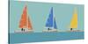 Sailing Trio I-Emily Burningham-Stretched Canvas