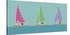 Sailing Trio II-Emily Burningham-Stretched Canvas