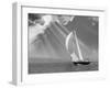 Sailing under sunbeams, L'Anse Bay, Michigan '13-Monte Nagler-Framed Premium Photographic Print