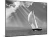 Sailing under sunbeams, L'Anse Bay, Michigan '13-Monte Nagler-Mounted Premium Photographic Print