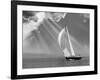 Sailing under sunbeams, L'Anse Bay, Michigan '13-Monte Nagler-Framed Photographic Print