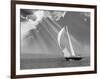 Sailing under sunbeams, L'Anse Bay, Michigan '13-Monte Nagler-Framed Photographic Print