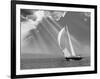 Sailing under sunbeams, L'Anse Bay, Michigan '13-Monte Nagler-Framed Photographic Print