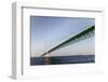 Sailing under the Mackinac Bridge in Mackinac Island, Michigan, USA-Joe Restuccia III-Framed Photographic Print