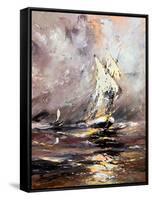 Sailing Vessel In A Stormy Sea-balaikin2009-Framed Stretched Canvas