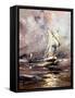 Sailing Vessel In A Stormy Sea-balaikin2009-Framed Stretched Canvas