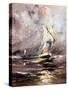 Sailing Vessel In A Stormy Sea-balaikin2009-Stretched Canvas