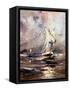 Sailing Vessel In A Stormy Sea-balaikin2009-Framed Stretched Canvas