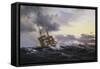 Sailing Vessels in a Stormy Sea, 1879-Wilhelm Melbye-Framed Stretched Canvas