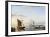 Sailing Vessels in an Estuary, 1853 (Oil on Canvas)-Hermanus Koekkoek-Framed Giclee Print