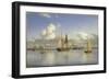 Sailing Vessels off Kronborg Castle, Sweden, 1880-Carl Emil Baagoe-Framed Premium Giclee Print