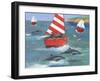 Sailing with Dolphins-Peter Adderley-Framed Art Print