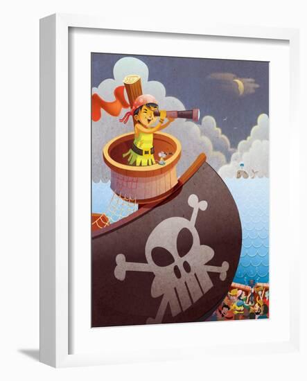 Sailing with Pirates - Jack & Jill-Merril Rainey-Framed Giclee Print