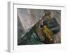 Sailing with reef sails-Christian Krohg-Framed Giclee Print