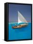 Sailing with Traditional Dhoni, Maldives, Indian Ocean, Asia-Sakis Papadopoulos-Framed Stretched Canvas