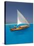 Sailing with Traditional Dhoni, Maldives, Indian Ocean, Asia-Sakis Papadopoulos-Stretched Canvas