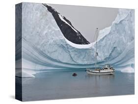 Sailing Yacht and Iceberg, Errera Channel, Antarctic Peninsula, Antarctica, Polar Regions-Robert Harding-Stretched Canvas