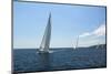 Sailing Yacht on the Race in a Sea.-De Visu-Mounted Photographic Print