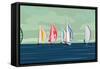 Sailing Yacht Regatta-Vertyr-Framed Stretched Canvas