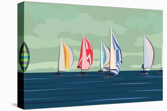 Sailing Yacht Regatta-Vertyr-Stretched Canvas