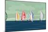 Sailing Yacht Regatta-Vertyr-Mounted Premium Giclee Print