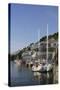 Sailing Yachts Moored in Looe Harbour, Cornwall, England, United Kingdom, Europe-Nick Upton-Stretched Canvas