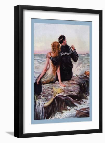 Sailor and Mermaid-null-Framed Art Print