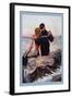 Sailor and Mermaid-null-Framed Art Print