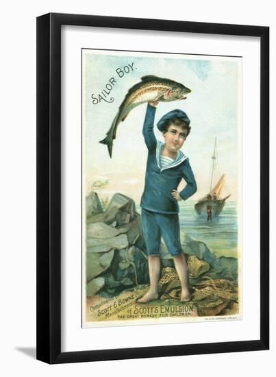 Sailor Boy Trade Card-null-Framed Giclee Print